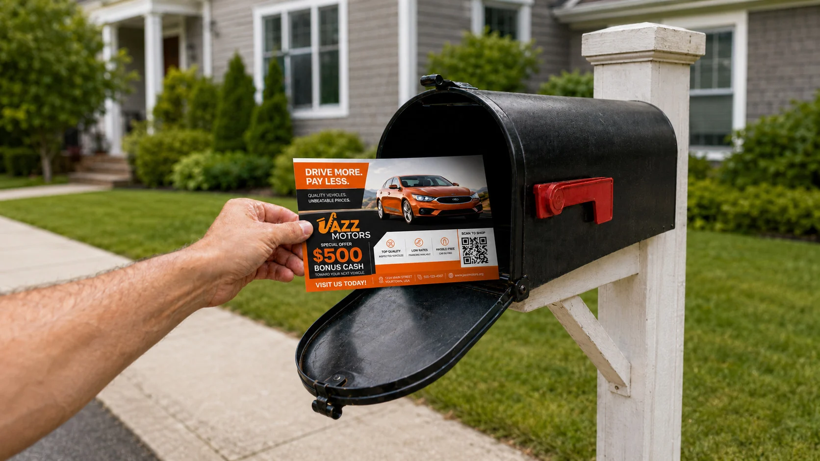 IMS direct mail invitation delivered to an in-market shopper